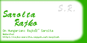 sarolta rajko business card